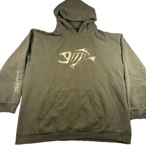 G.Loomis Olive  Mens XL Pullover Hoodie Missing Drawstring